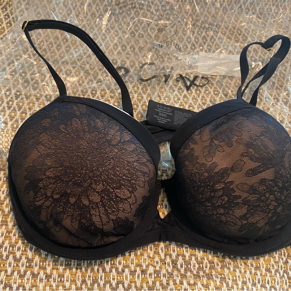 NEW Soma Black Padded Bra Intimates